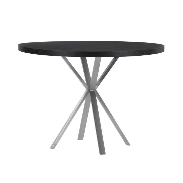 Evans 42 Dining Table (AP-EDT-424230) - Wire Brushed Ebony