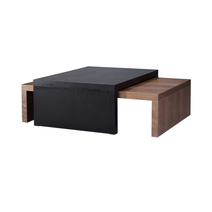 Evelyn Cocktail Table (WD-ECT-604819)- Light Walnut + Ebony Oak