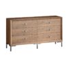 George 6-Drawer Storage (WD-GDS-601834) - Light Walnut w/ Gun metal