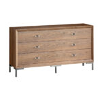 George 6-Drawer Storage (WD-GDS-601834) - Light Walnut w/ Gun metal