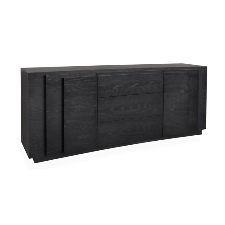 Lugano 3-Drawer & 2-Door Cabinet Storage -Front (EM-LBF-832035) - Ebony Oak