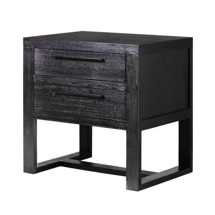 Pacifica Side Table (EM-PNT-282028) - Wire Brushed Ebony (2)