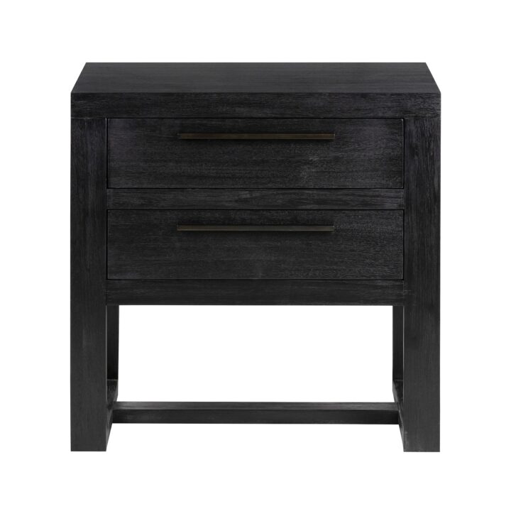 Pacifica Side Table (EM-PNT-282028)- Wire Brushed Ebony