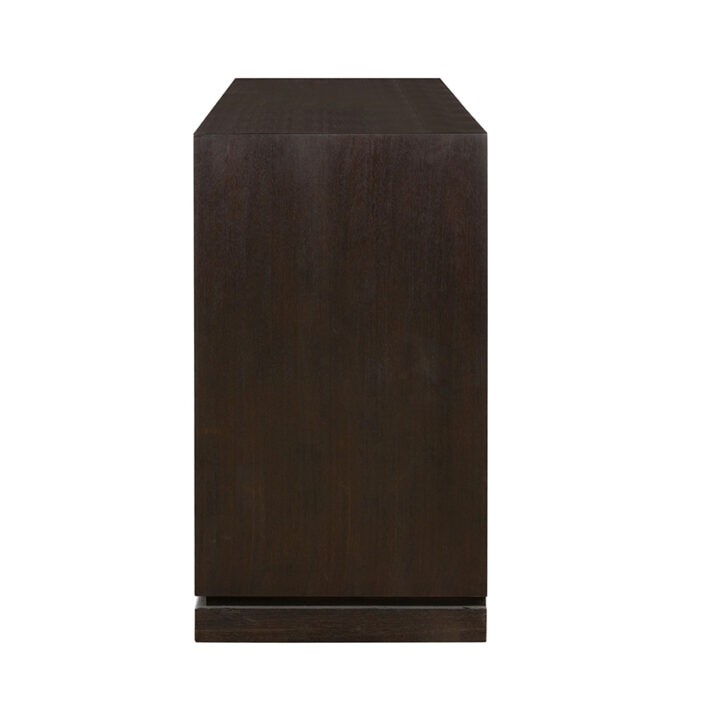 Portofino 3-Drawer & 2-Door Cabinet Storage - Wire Brushed Coffee