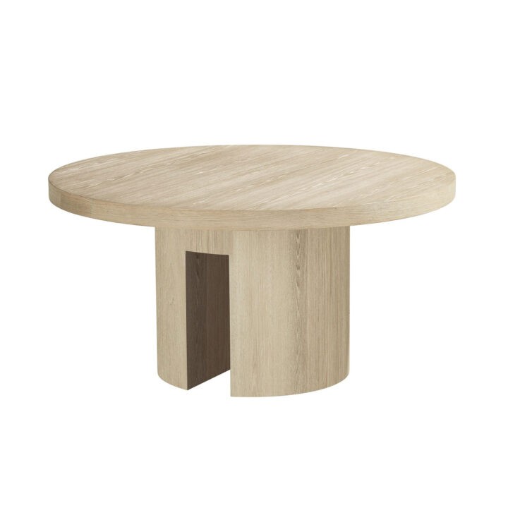 Brynn 60"dia Dining Table (ZF-BDT-606030) - White Oak